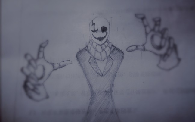 [手绘]gaster绘画教程……哔哩哔哩bilibili