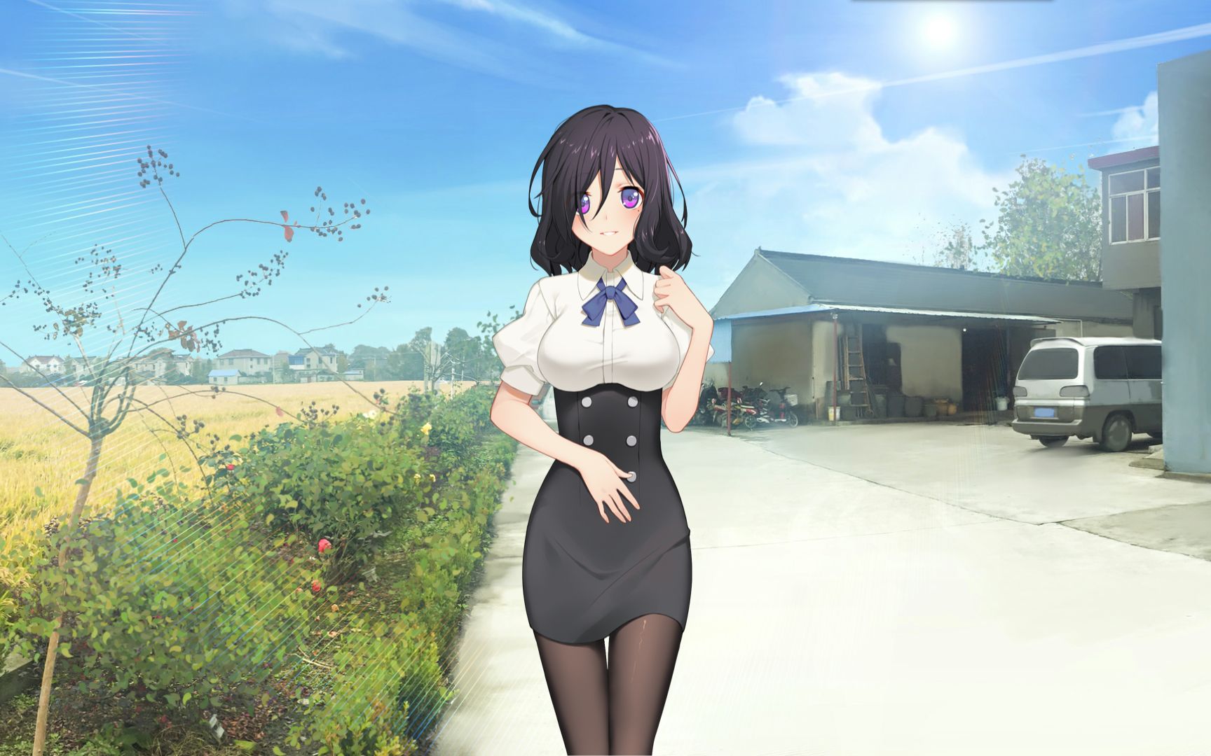 《黄昏下的月台上少女正侧首微笑》ep 1 和女朋友