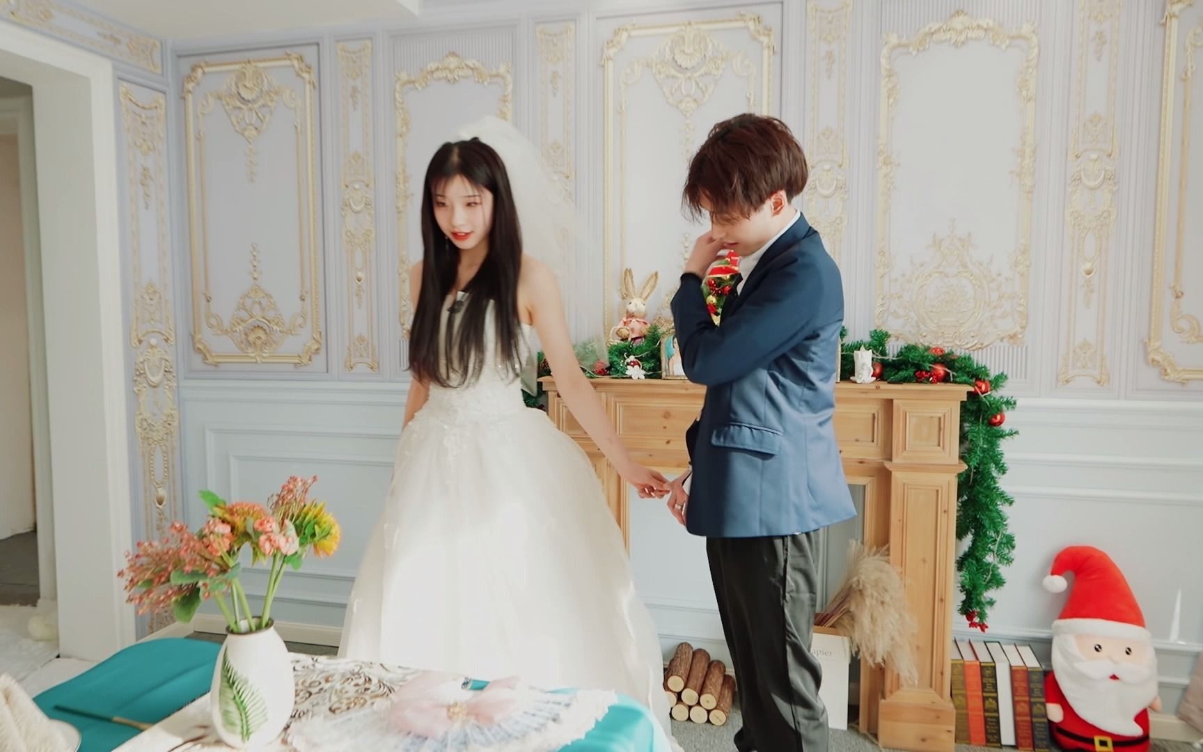 落地成双第二季欣冰乐婚纱换装超甜磕糖弹幕直呼原地结婚