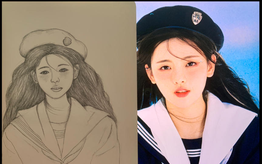 手绘速涂一个杨超越小姐姐,这次画的不是很满意,下次还要画,等着我