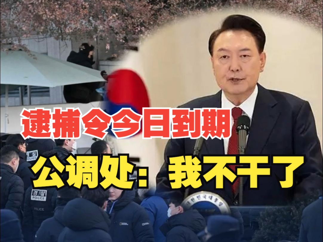 逮捕令今日到期 韩国公调处将执行尹锡悦总统逮捕令业务移交给警方哔哩哔哩bilibili