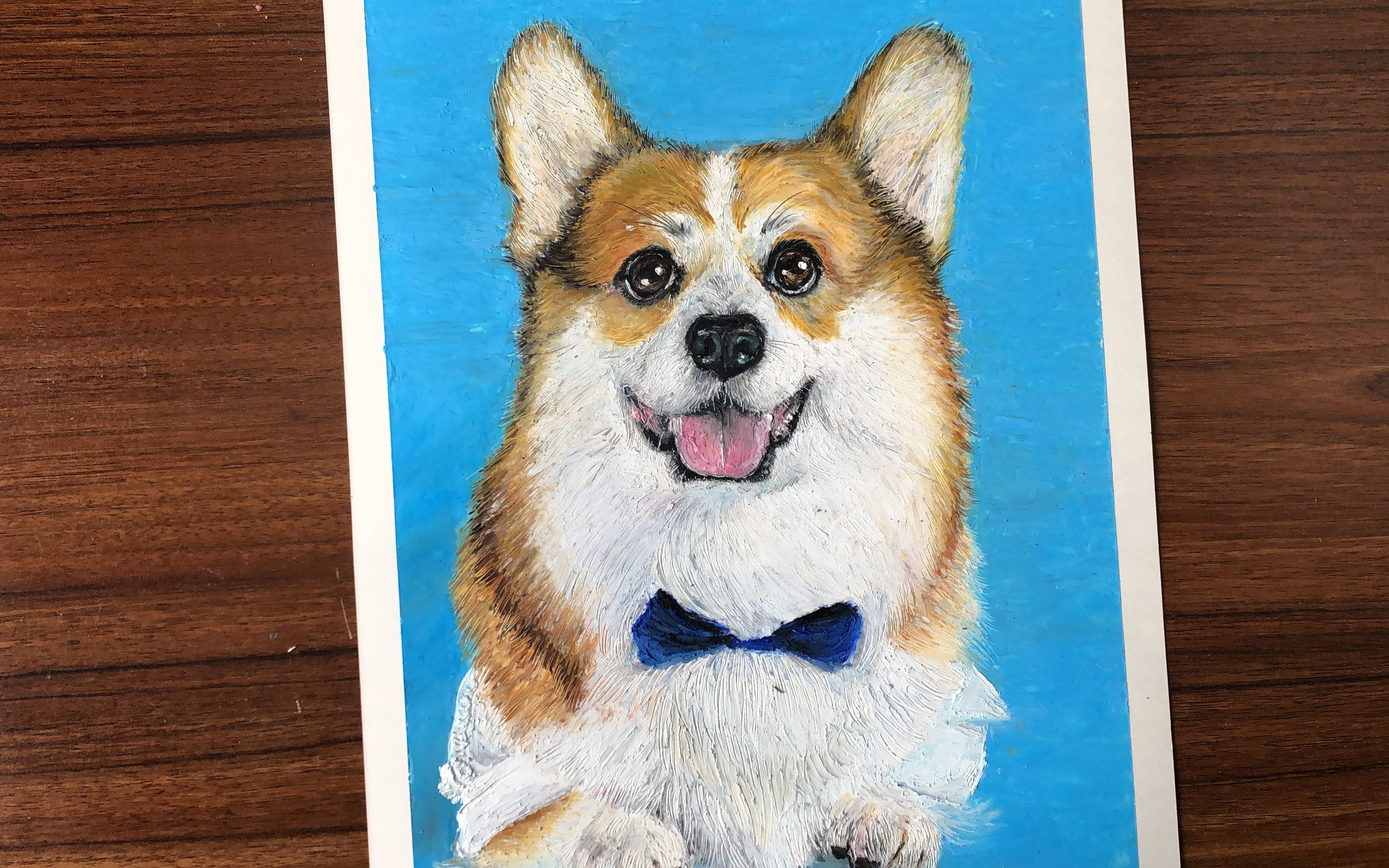 【油画棒】这只柯基不吼不叫,像一个很有身分的武士!