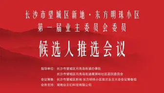 新地·东方明珠小区第一届业主委员会委员候选人推选会议（精彩剪辑）