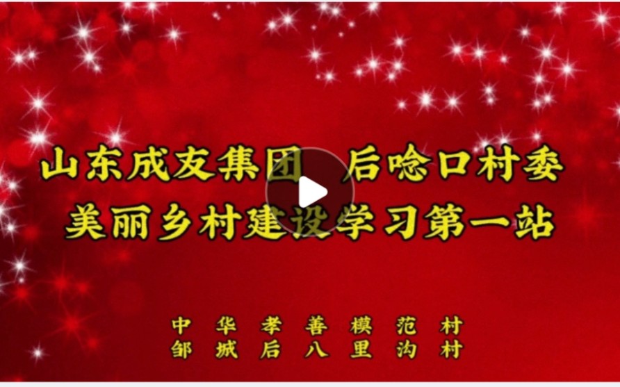 [图]山东成友集团 后唸口村委美丽乡村建设学习第一站 全国文明村 中华孝善模范村后八里沟村