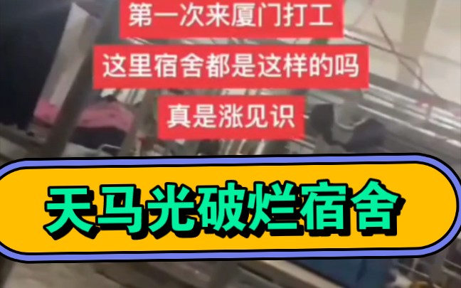 12月10日厦门.网友曝光天马光电工厂的宿舍,不仅是毛胚房,而且一间宿舍内塞满了几十张床位.惨不忍睹不忍直视住宿及其简陋.哔哩哔哩bilibili