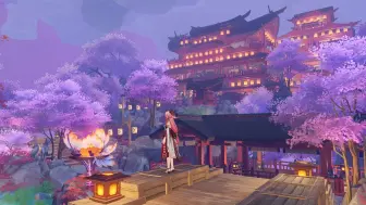 Descargar video: 【原神-尘歌壶】神乐の祭|稻妻跨区三合一