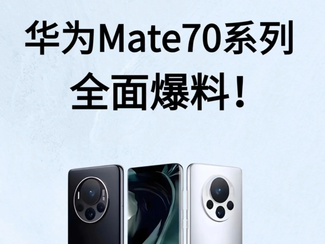 华为Mate70系列搭载HarmonyOs Next新系统,带来更好的使用体验.在核心的配件,Mate 70 系列也将采用最新的麒麟芯片,性能将重回第一阵营.哔哩哔...