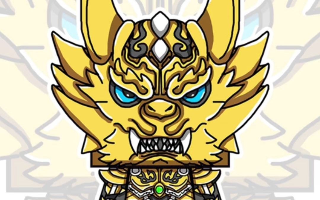 黄金骑士牙狼手绘画画纸模壁纸