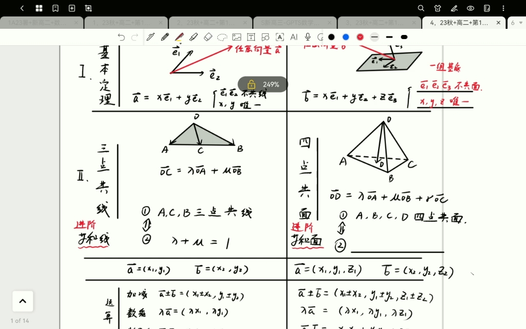 【空间向量】4点共面定理哔哩哔哩bilibili