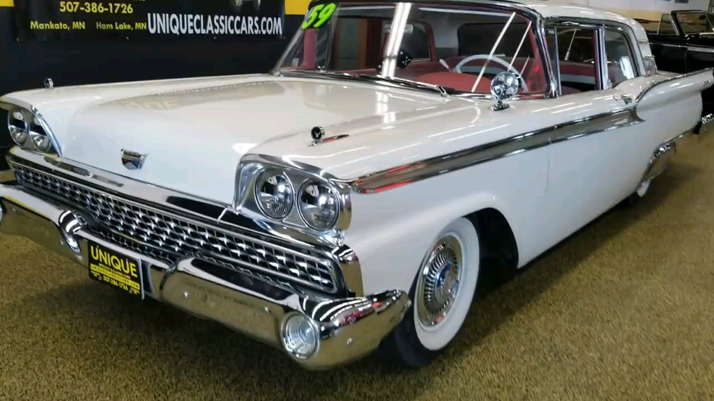 经典老式轿车 1959 福特 Fairlane 500哔哩哔哩bilibili