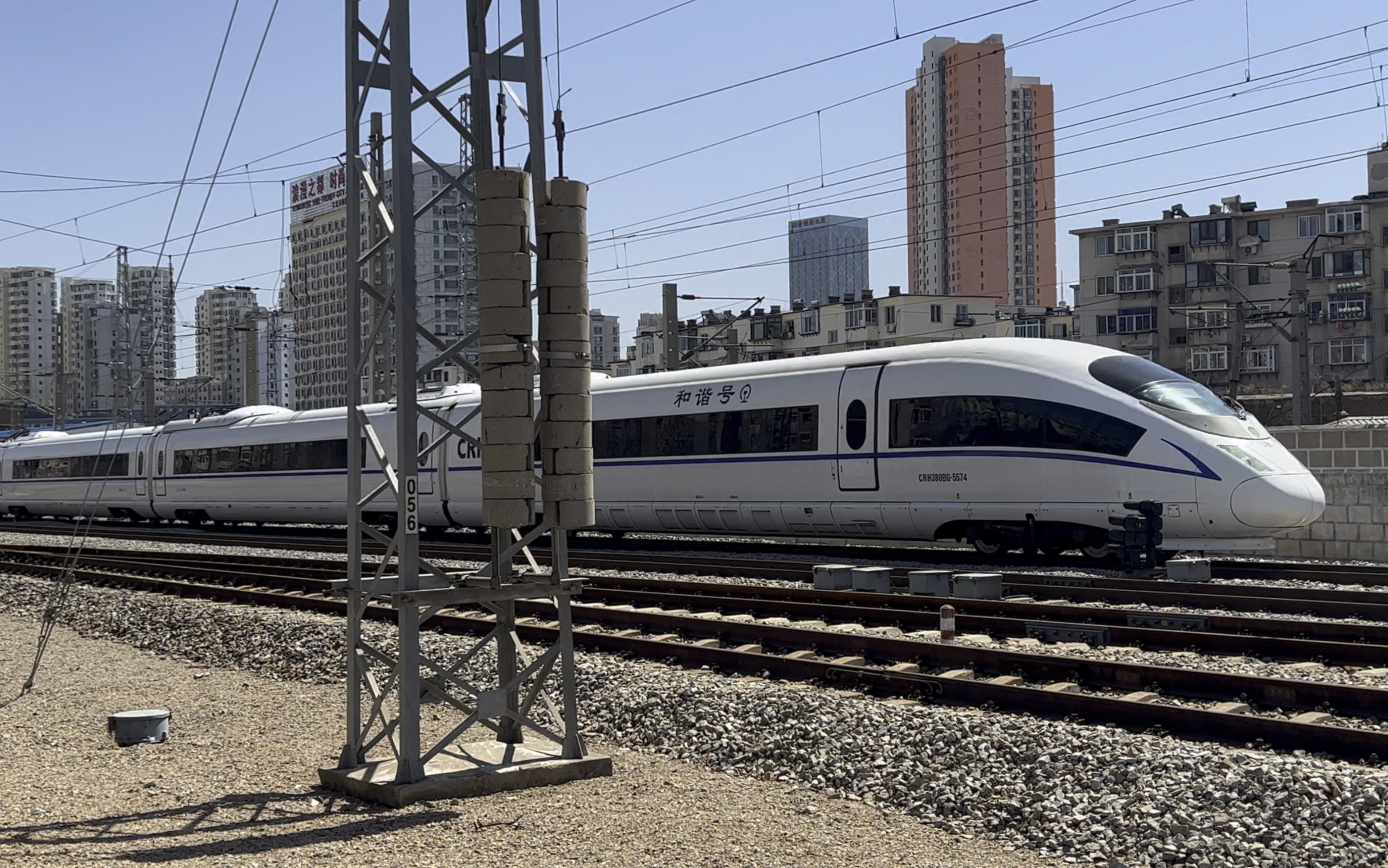 沈局沈动g8013次和谐号高寒兔crh380bg-5574 5552