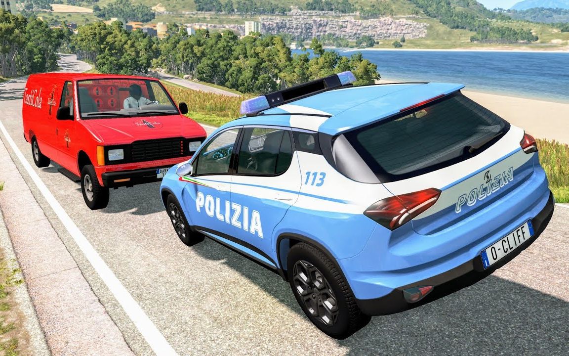 beamngdrive疯狂警察追捕110crashboompunk