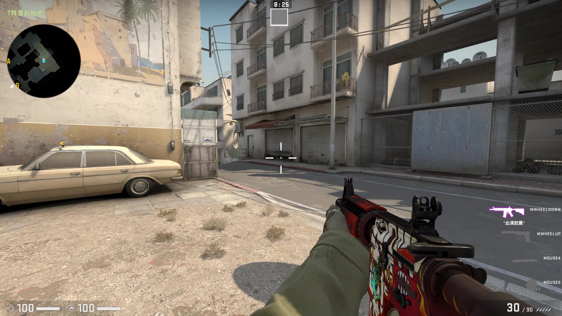 钥匙丝线csgo史上最无脑的完美压枪法第五代压枪准星