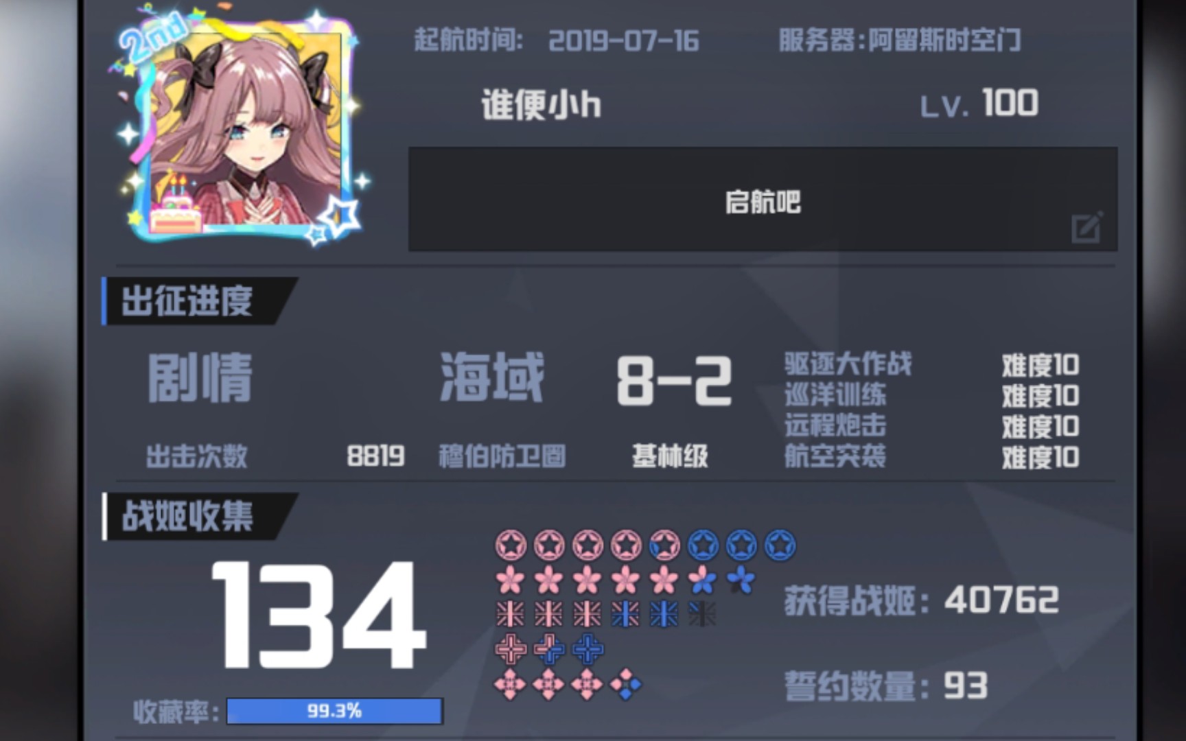 苍蓝誓约国服关服纪念