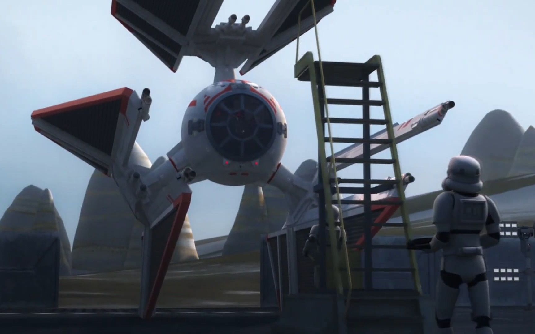 星球大战 tie防御者多用途星际战斗机完成飞行测试后返回lothal行星