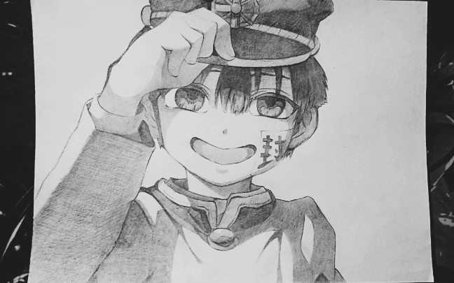 手绘满足粉丝系列起稿全过程地缚少年花子君