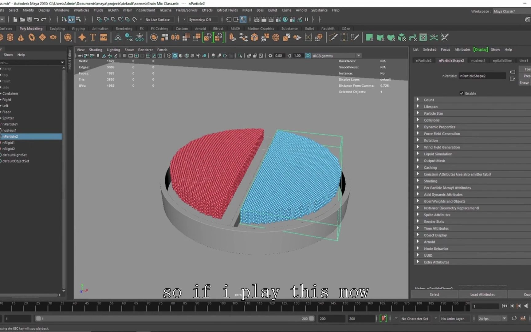 04  Dynamics  Mixing Grain Simulation With nParticles Maya & Arnold哔哩哔哩bilibili