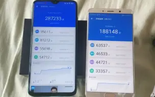 Скачать видео: 红米note8pro和华为mate10安兔兔跑分，为什么华为mate10中间有一段不跑呢？