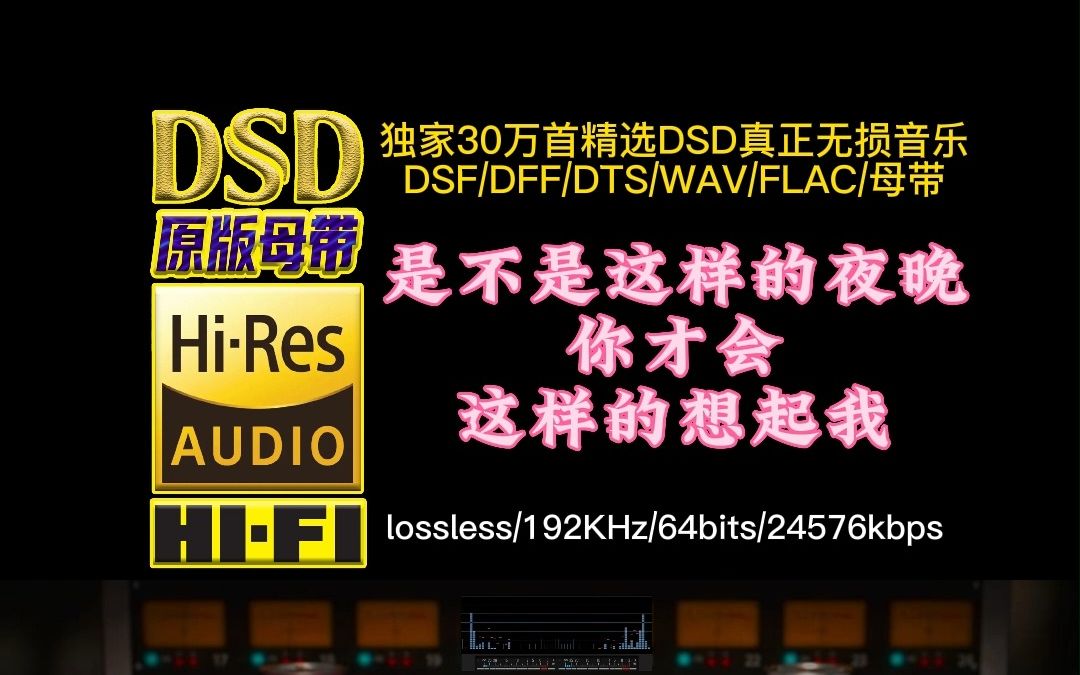 [图]极品发烧试音人声《是不是这样的夜晚你才会这样的想起我》DSD完整版【30万首精选真正DSD无损HIFI音乐，百万调音师制作】