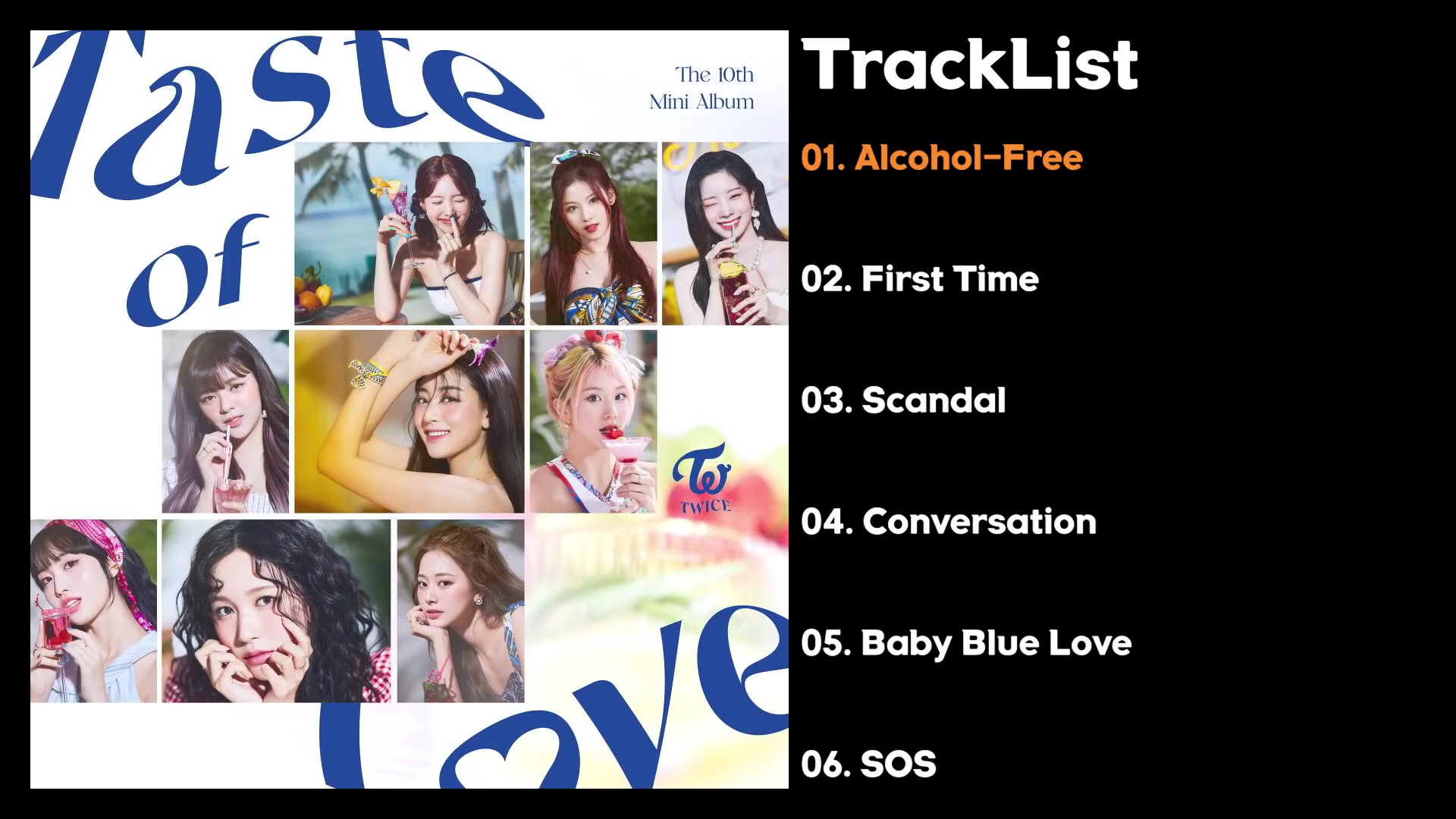 [图]Twice 兔瓦斯 第十张 迷你专辑 Taste Of Love 全歌 歌单 高音质 音频 10th Mini album full tracklist