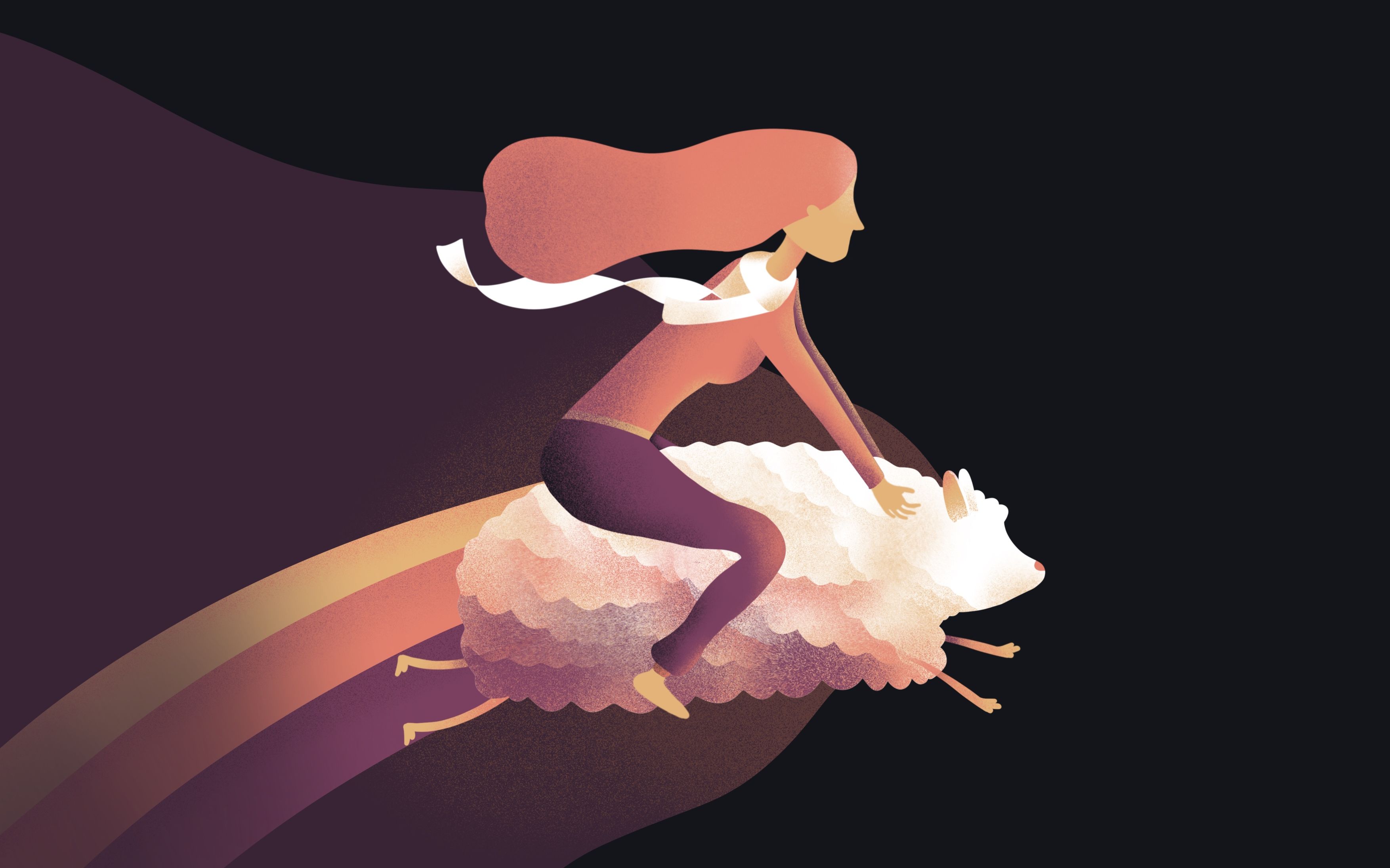 临摹国外插画师galshiripadprocreate插画教程梦境遨游