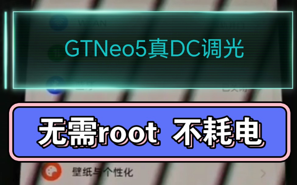 全网首发!真我GTNeo5真DC调光软件,无需root,不耗电,一加OPPO也能用!哔哩哔哩bilibili