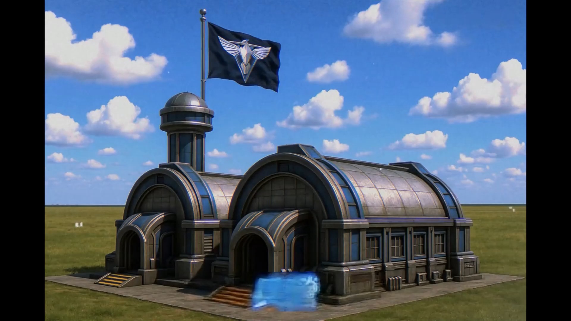 用ai绘制红色警戒里的建筑物