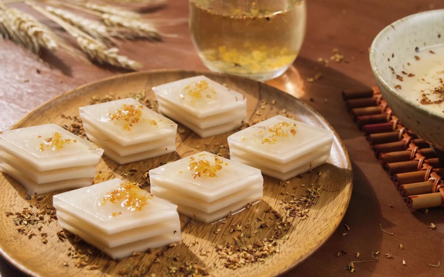 入口即化的椰汁桂花糕,有冰箱就能做