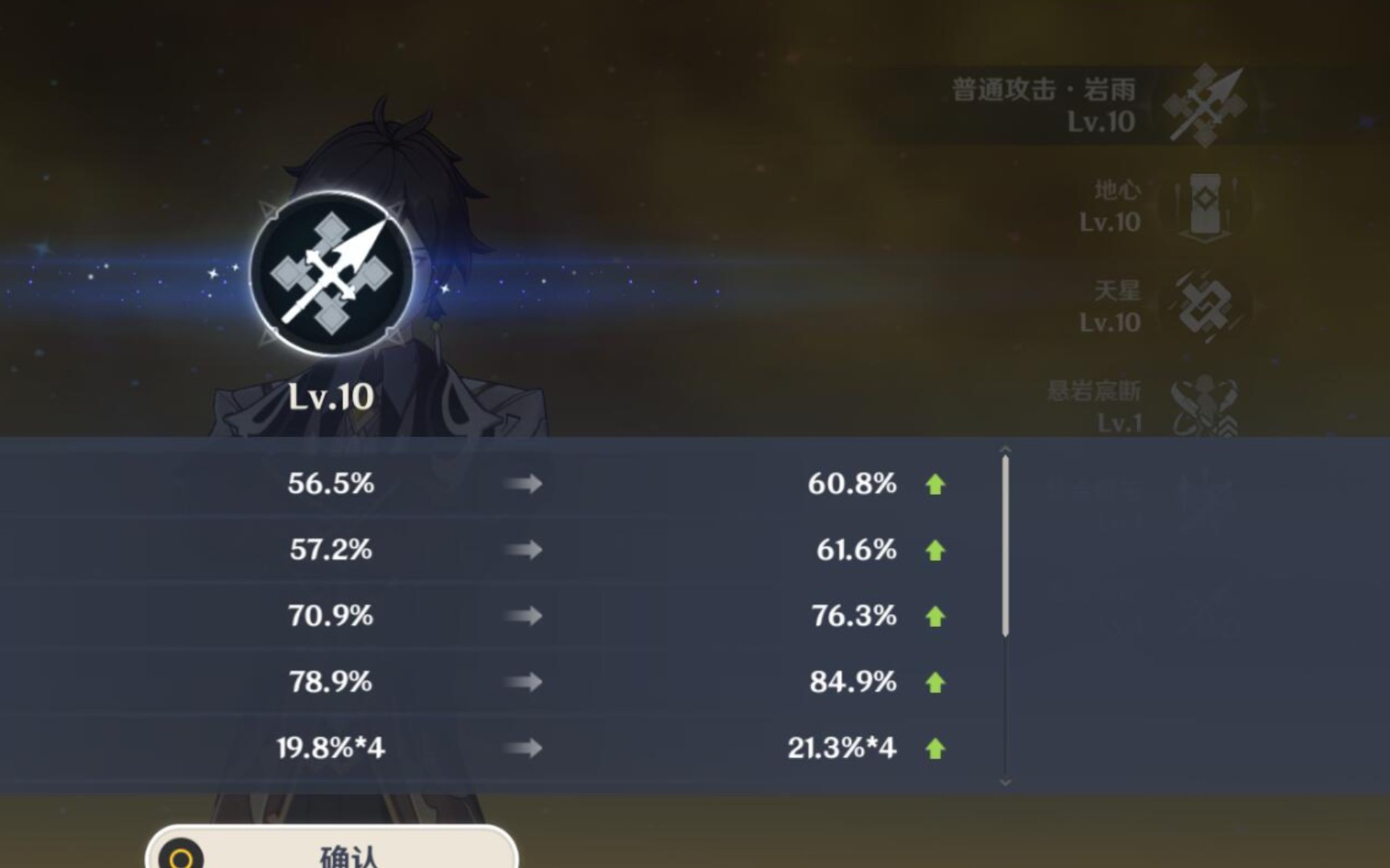 活动作品原神钟离0命全天赋满级达成77