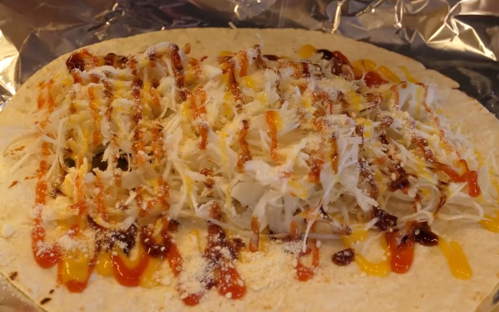 马苏里拉芝士香肠玉米饼 mozzarella cheese sausage tortilla