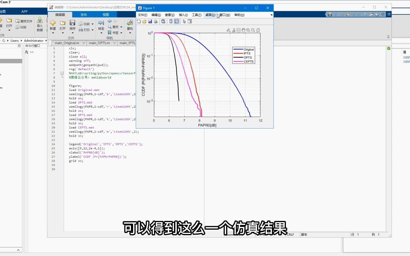 基于OFDM通信系统的PAPR抑制算法matlab仿真,对比IPTS,OPTS,CEPTS三种算法哔哩哔哩bilibili