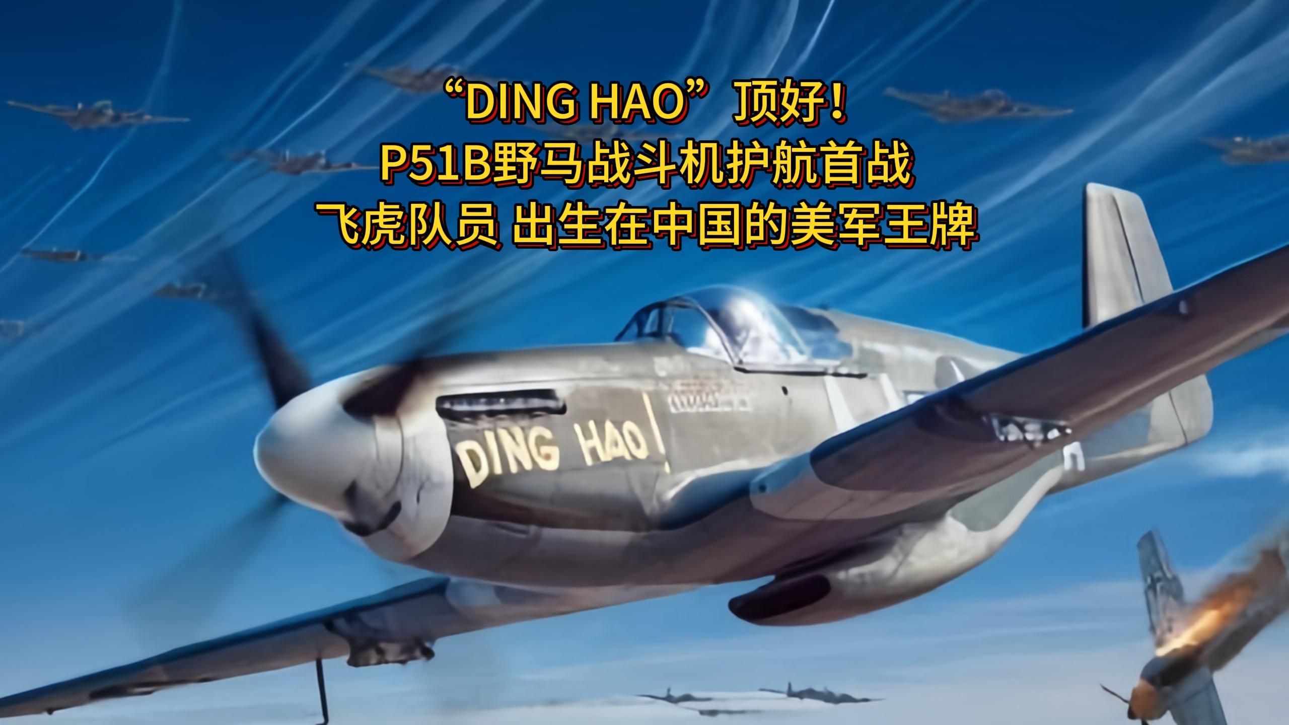 “DING HAO ” 顶好,P51B野马护航传奇首战、前飞虎队孤胆英雄,出生在中国的美军空战王牌.哔哩哔哩bilibili