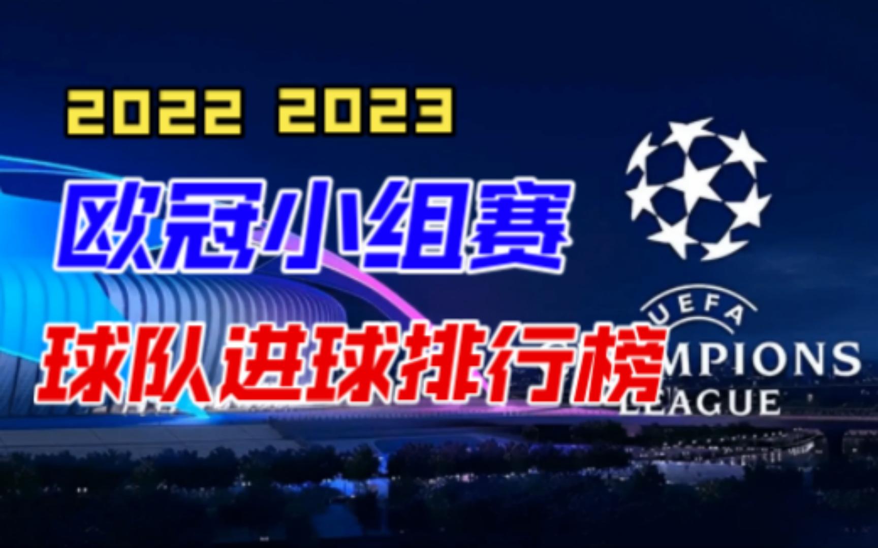 足球排行榜 | 2022/2023欧冠小组赛球队进球排行哔哩哔哩bilibili