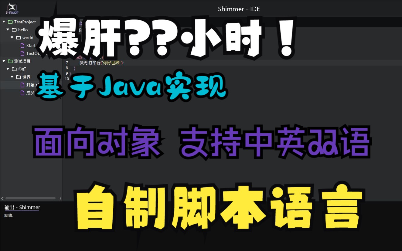 自制双语面向对象语言——Shimmer!哔哩哔哩bilibili