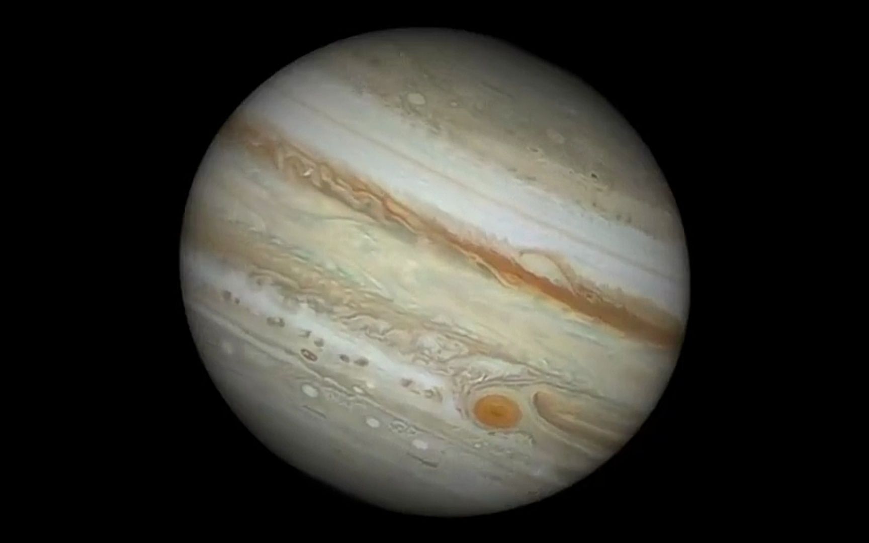 地球上高倍望远镜拍摄到的木星