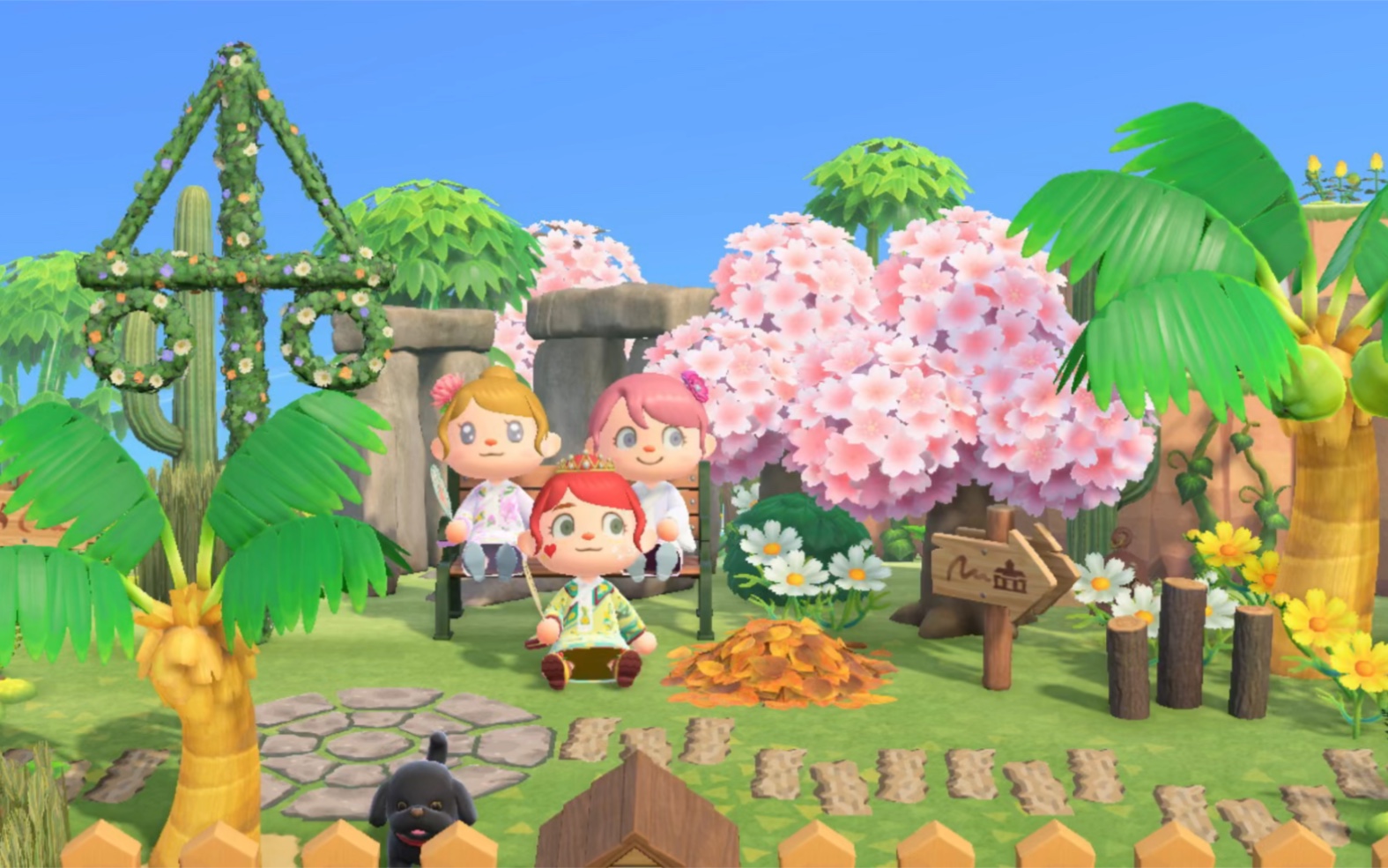 甄嬛主题森系岛樱花季动森春游日志小伙伴们时间太难约最后就我们三