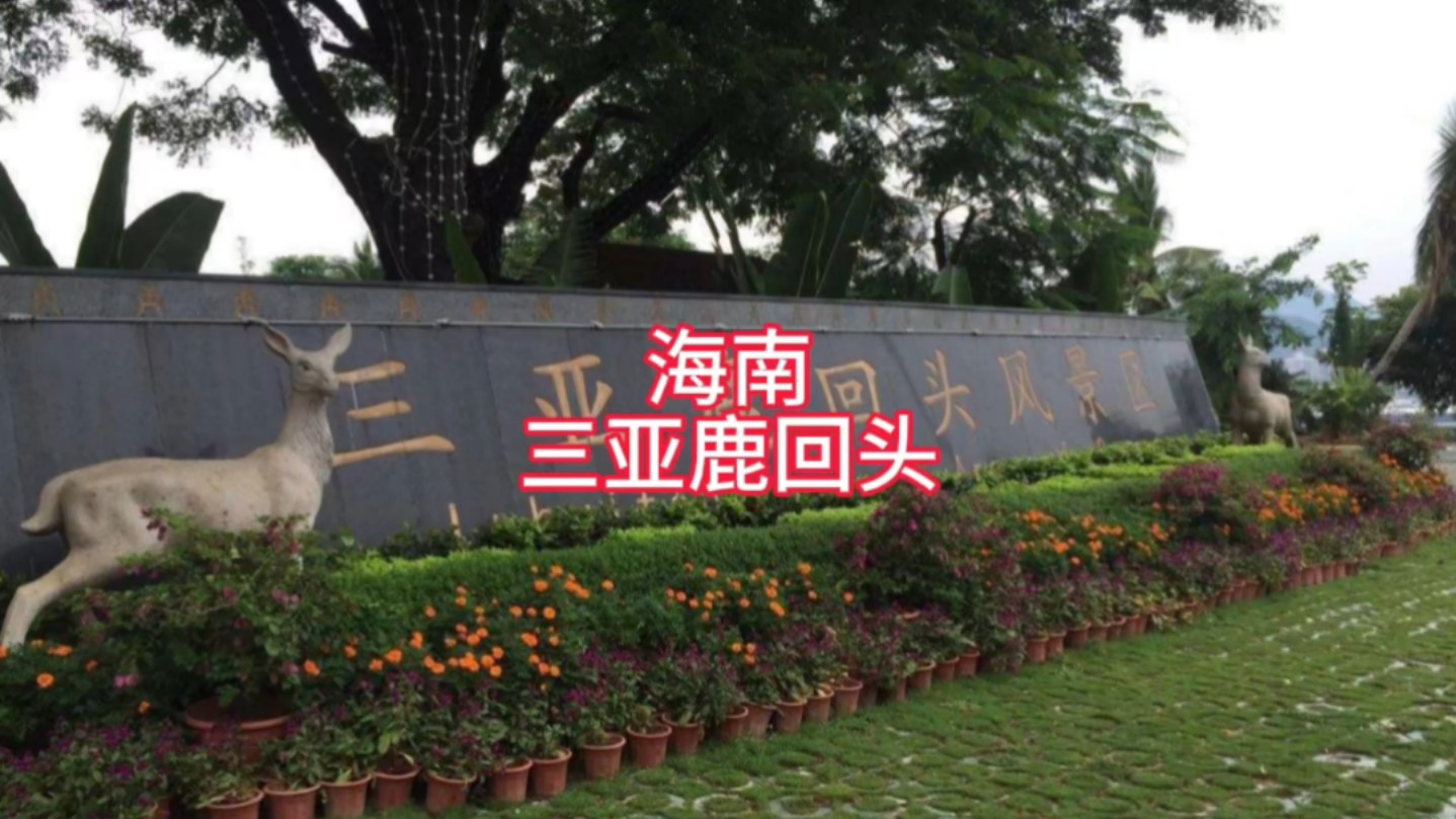 海南三亚的鹿回头雕像,是象征爱情的美好故事.