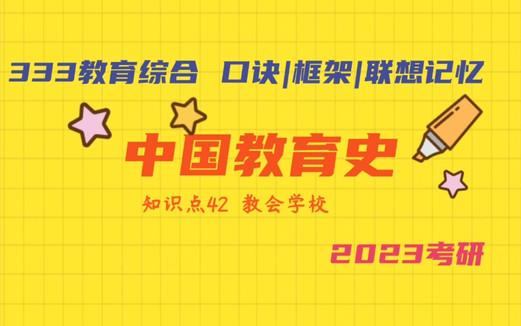 [图]教会学校在中国的举办 333教育综合 考研教育学带背 中国教育史带背 2023考研加油