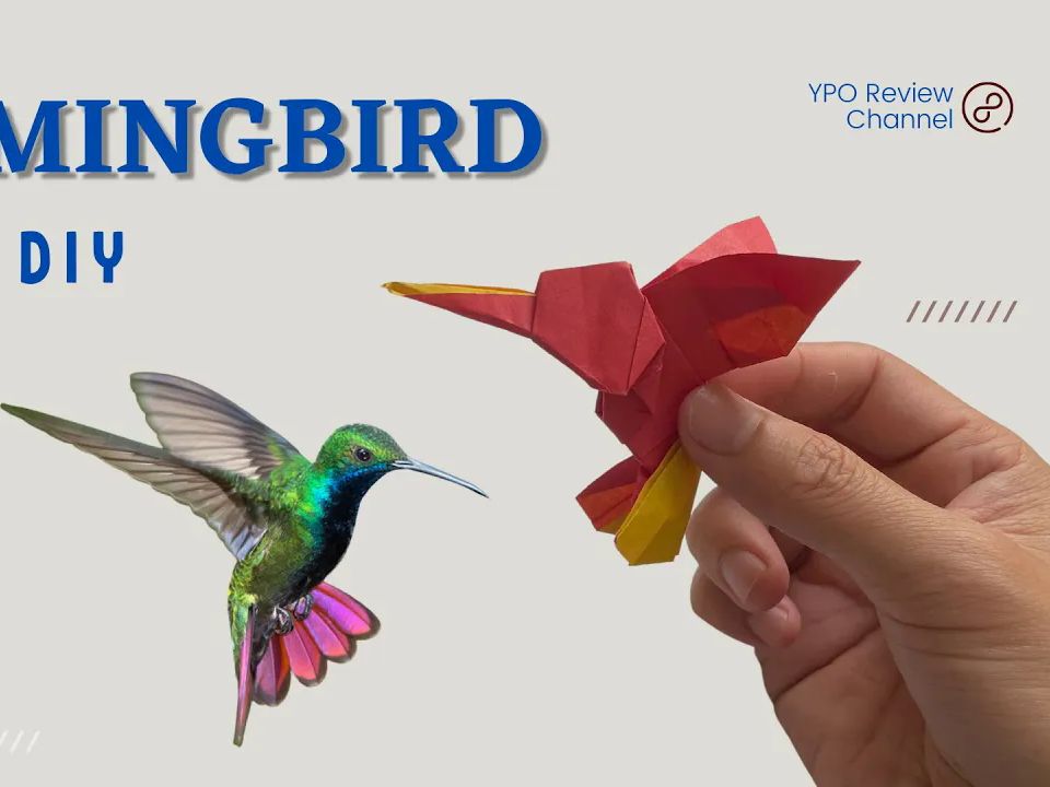 【yellow paper origami】蜂鸟折纸教程how to make origami humming