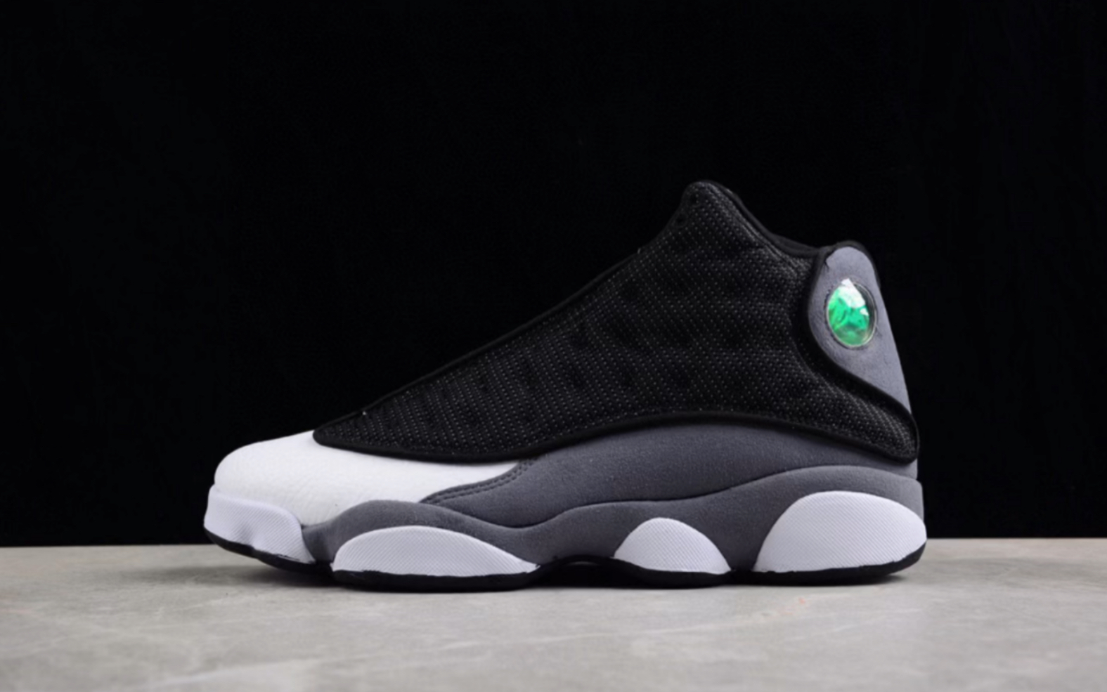 乔丹 air jordan 13 xiii black flint 黑白燧石撞色真碳猫眼篮球鞋dj