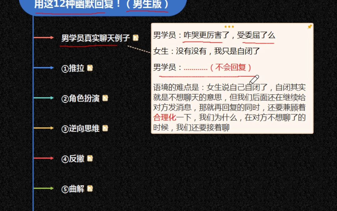 聊天不知道怎么回复消息?用这12种幽默话术,轻松搞定!(男生版)哔哩哔哩bilibili