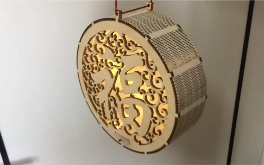 激光切割diy制作的元宵花灯