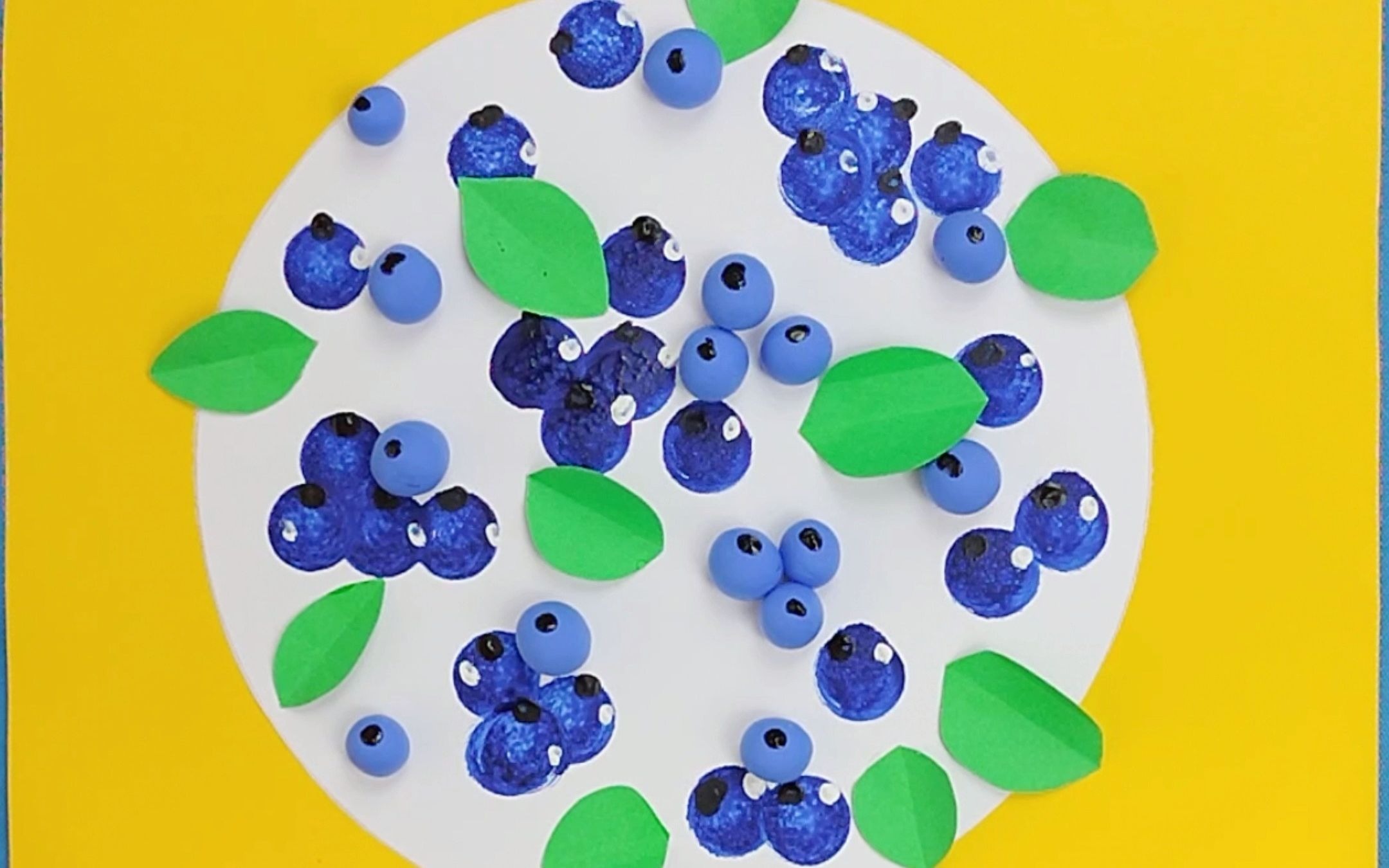 印章拓印画《蓝莓》