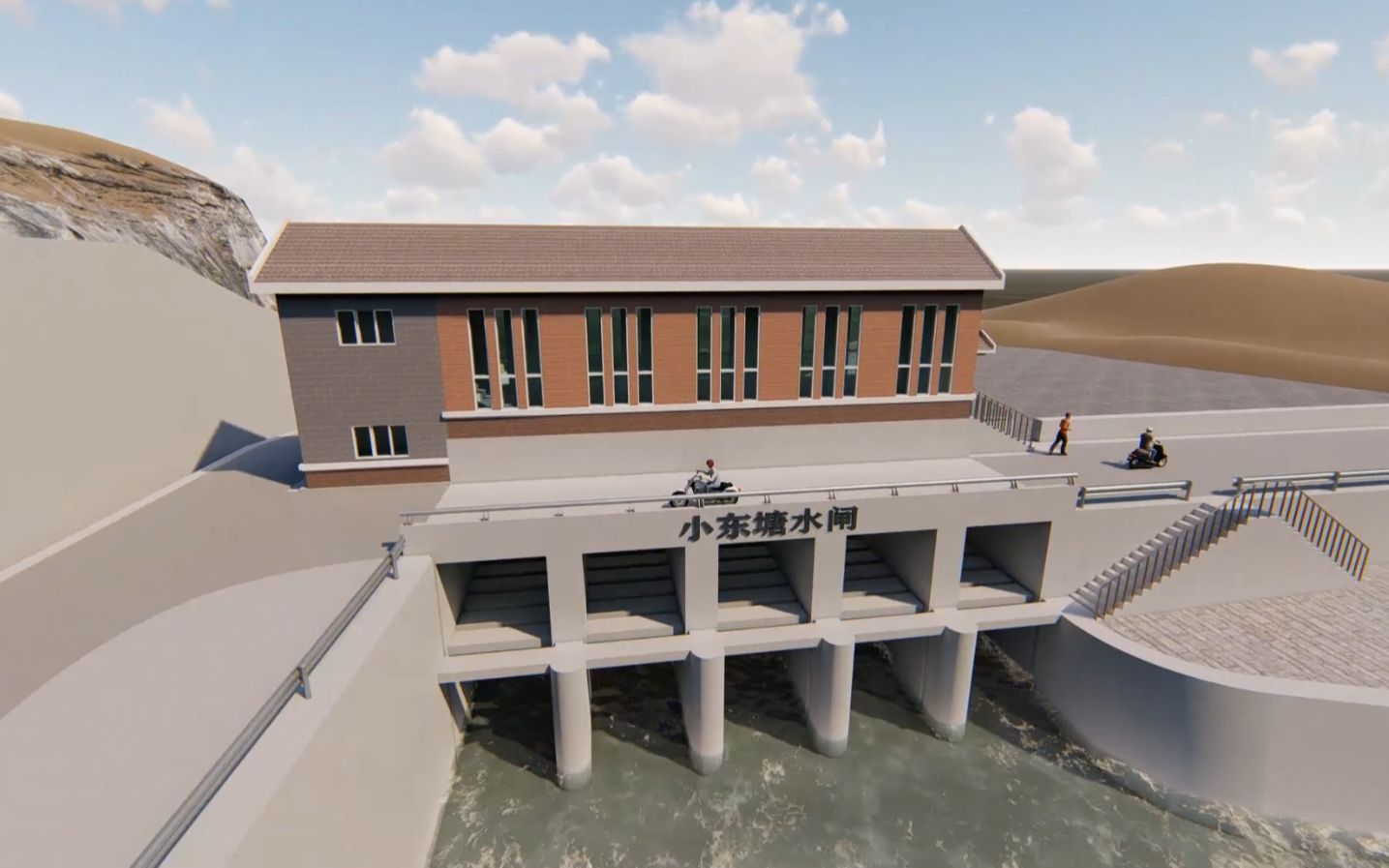 小东塘水闸模型