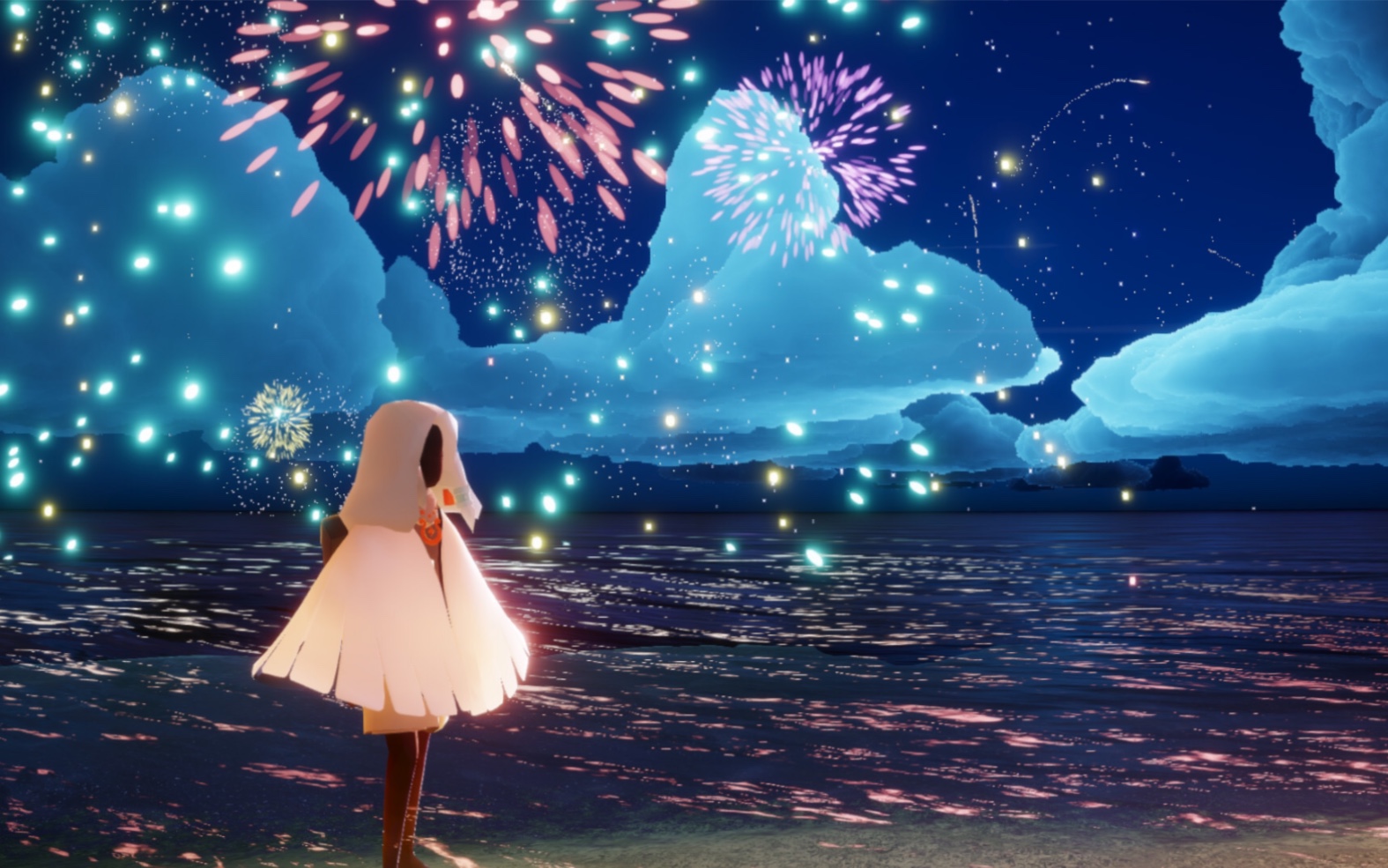 光遇 周年庆遇境变天烟花打卡合集