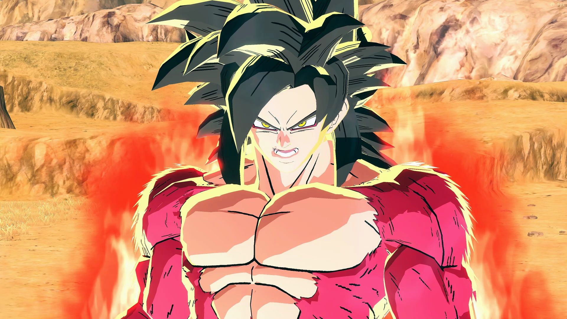 散发金色光芒的超四悟空