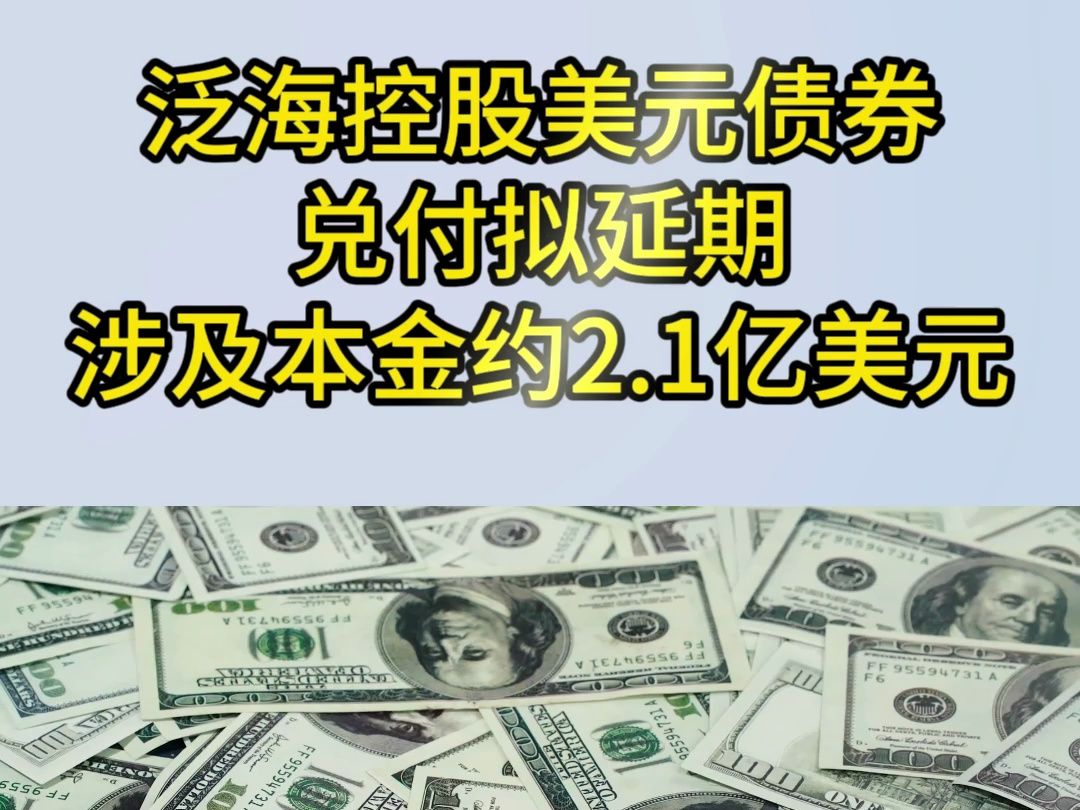 泛海控股美元债券兑付拟延期,涉及本金约2.1亿美元哔哩哔哩bilibili