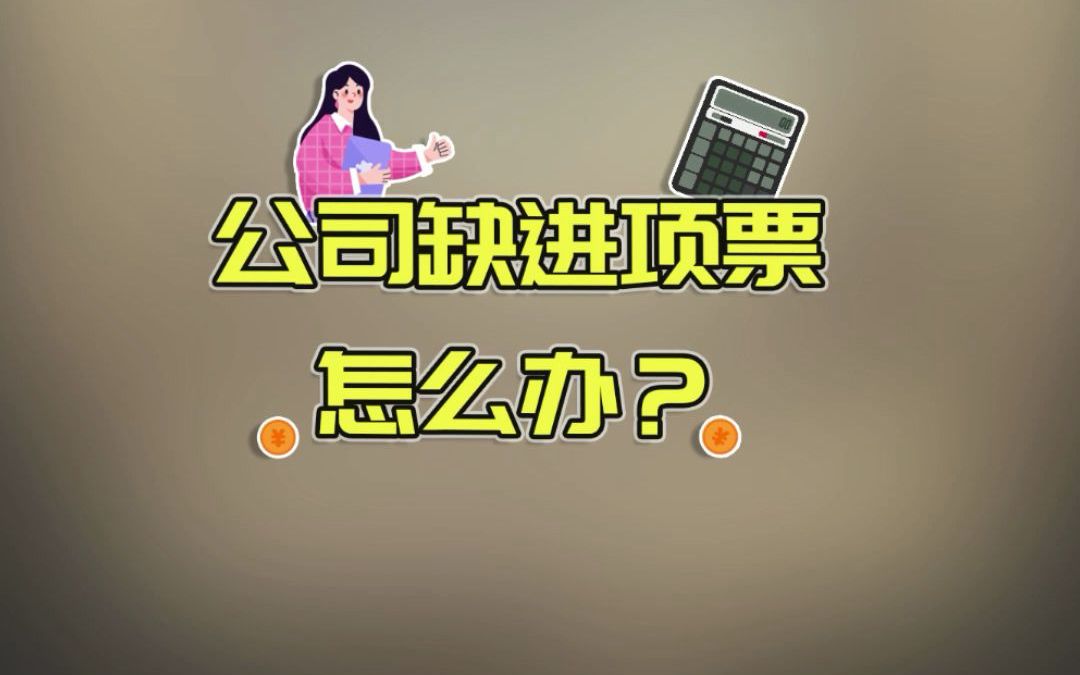 公司缺进项发票怎么办?哔哩哔哩bilibili