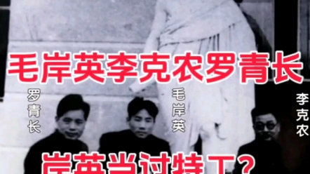 1950年,毛岸英和李克农罗青长的合影,难道他曾当过特工?哔哩哔哩bilibili