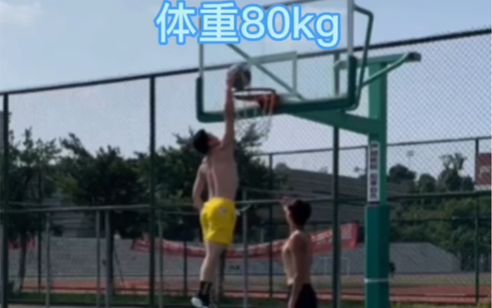 身高170体重80kg扣篮多难和成功哔哩哔哩bilibili